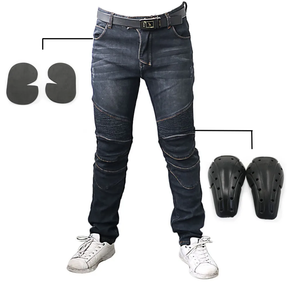 Мужские мотоциклетные водонепроницаемые черные джинсы с ворсом, мотоциклетные теплые плотные штаны, джинсовые штаны, арамидная Защитная подкладка