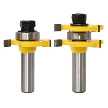 

3-tooth T-type 1/2*1/4 Shank Woodworking Milling Cutter Tool boring knife Drilling Milling
