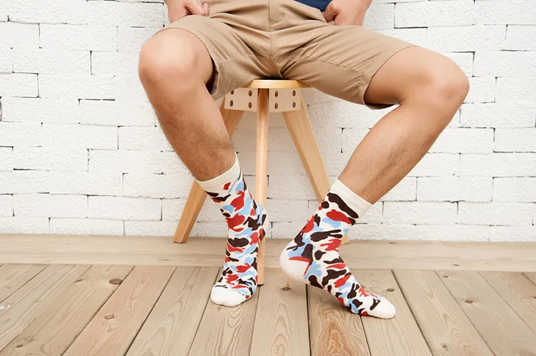Новые мужские носки 5 пар/лот весна/осень армейские солдатские стильные хлопковые мужские носки повседневные носки камуфляжные носки для мужчин