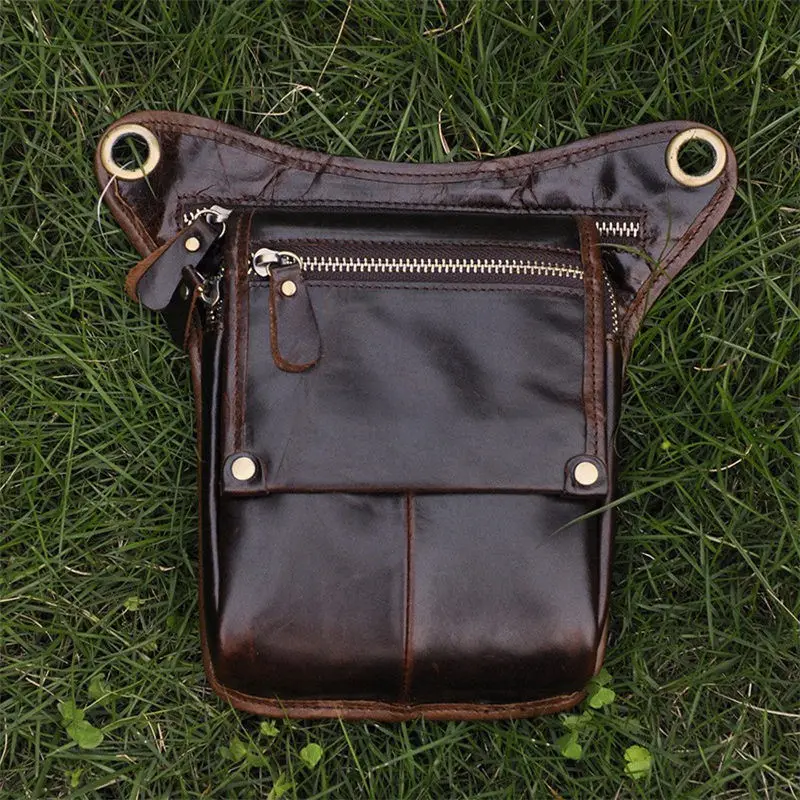 

Steelsir New Arrival 3 Color Crazy Horse Genuine Leather Men Casual Travel Bag Funny Messenger Belt Bag Mobile Phone Waist Bags