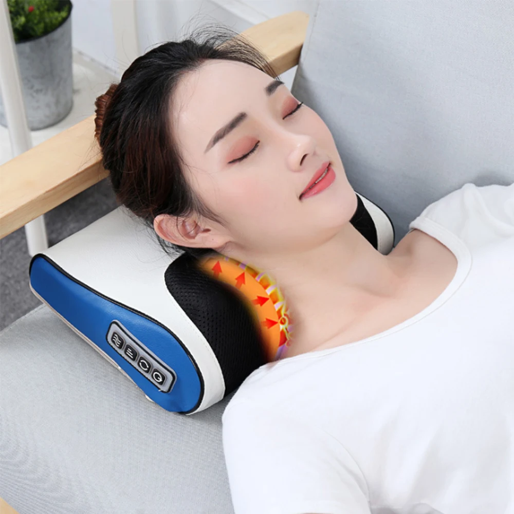 

Infrared Heating Neck Massage Pillow Multifunctional Shiatsu Pillow Device Body Massage Cushion Neck Healthy Massageador Relax