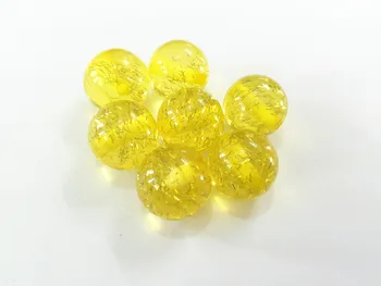 

12mm 480pcs/bag, 20mm 100pcs/bag, Yellow Resin Glitter Beads For Fashion Necklace