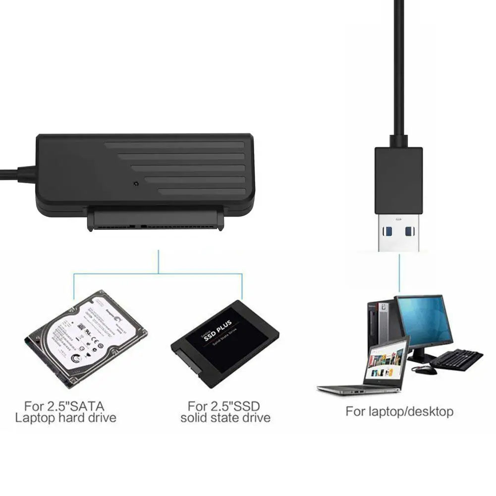 USB3.0/Type C SATA Adapter Cable 2.5 Inch Hard Drive To USB Type C USB Port Adapter For Laptop Desktop Computer HDTV Smartphone