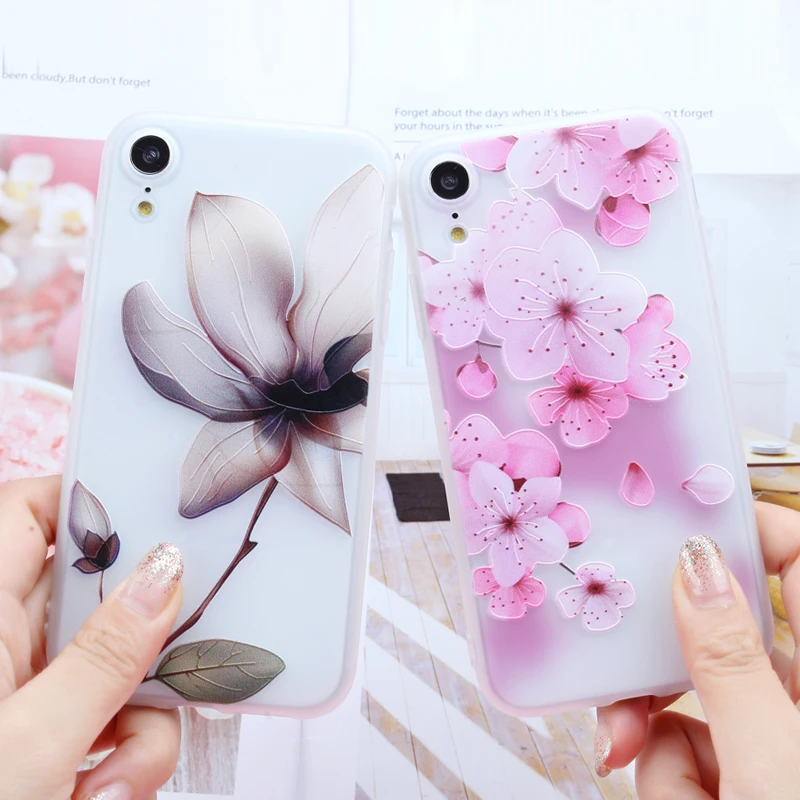 Мягкий ТПУ чехол для iPhone Xs Max телефона Xr XS X 8 7 6 S Plus SE 5s силиконовый 3D рельефный Fundas