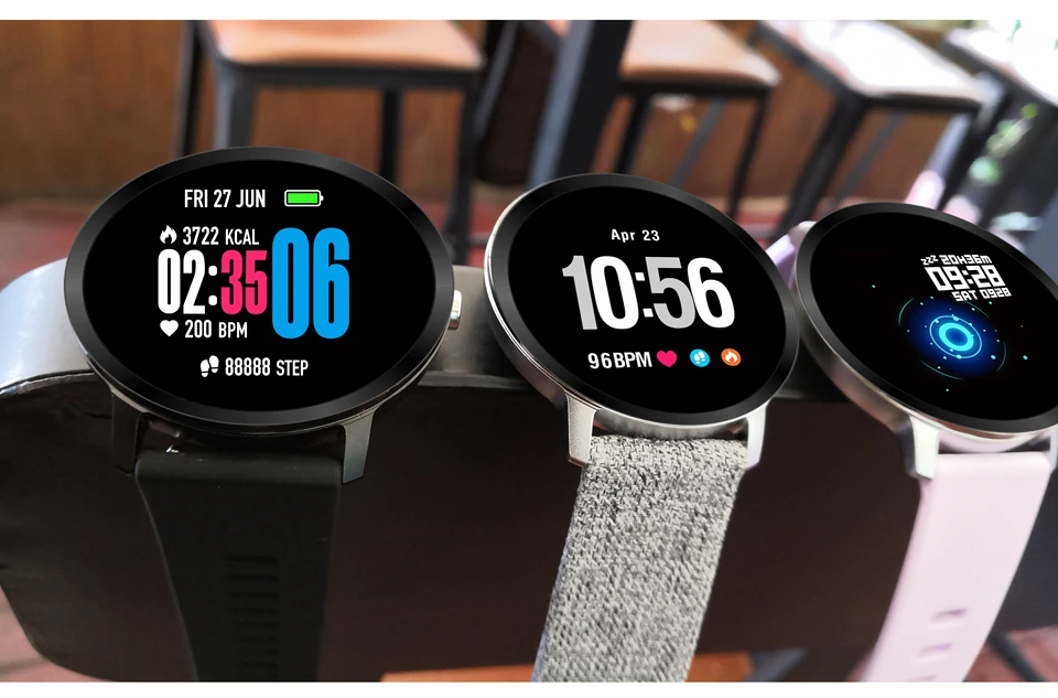 Sport watch smart tempered glass, waterproof, Android IOS Colors