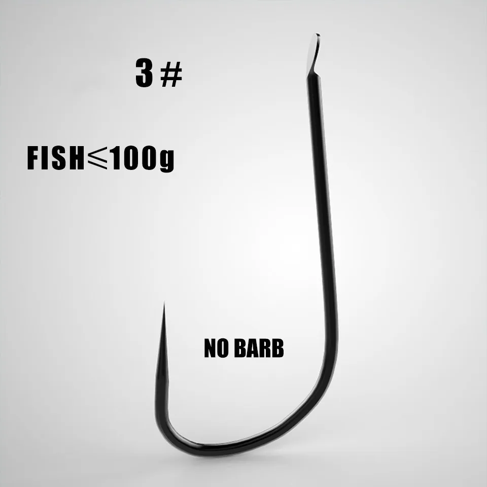 50pcs/ lots small fishing hooks for panfish perch trout sunfish bluegrill crucian barbed and no barb fishhook for stream fishing - Цвет: 3nobarb