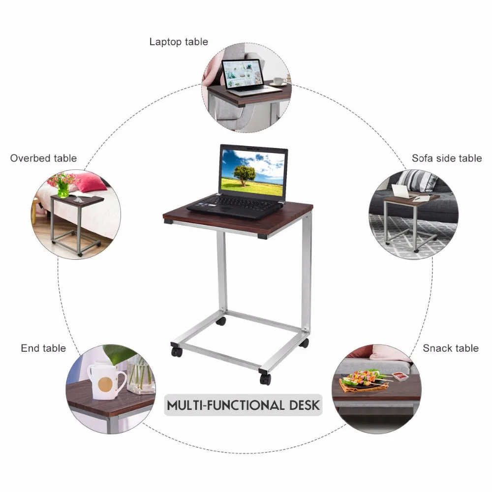 Giantex Coffee Tray Sofa Side End Table Modern Lap Stand TV Snack Ottoman Couch Room Rolling Living Room Side Table HW54185 Giantex Coffee Tray Sofa Side End Table Modern Lap Stand TV Snack Ottoman Couch Room Rolling Living Room Side Table HW54185