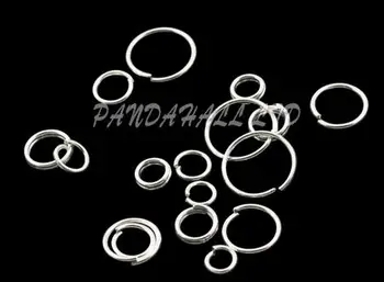 

Iron Jump Rings, Single and Double Loops, Silver Color, Size: about 4~20mm in diameter, about 0.6~1.5mm thick