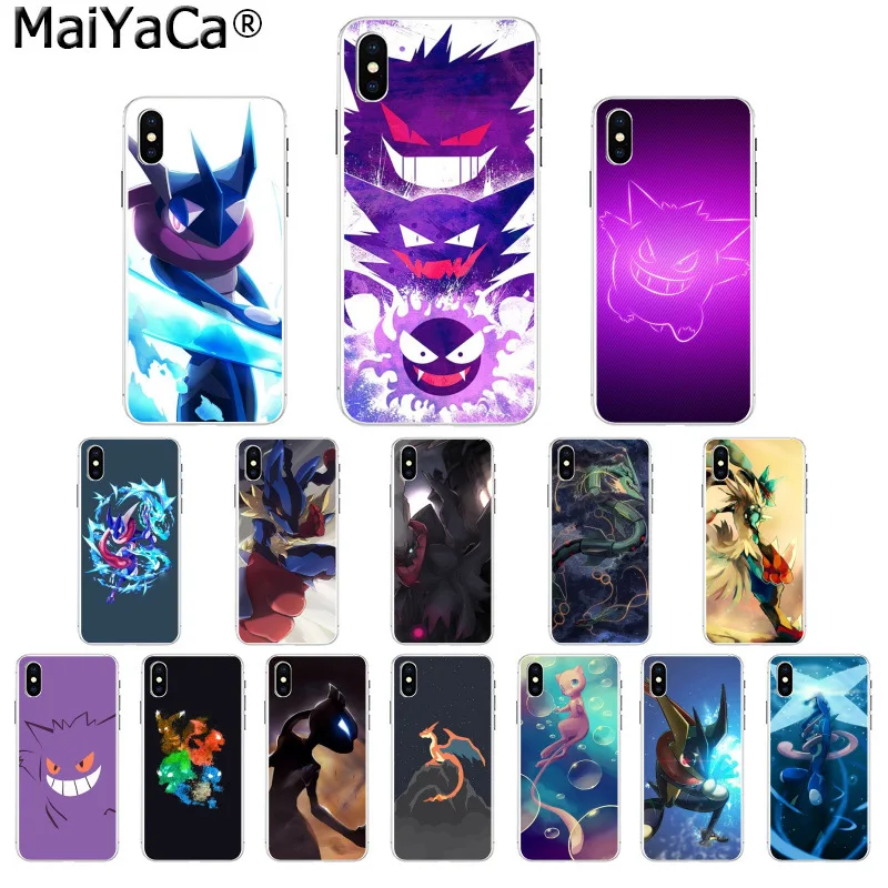 

MaiYaCa Go Gengar Sinister Nebula Smart Cover Black Soft Shell Phone Case for Apple iPhone 8 7 6 6S Plus X XS MAX 5 5S SE XR