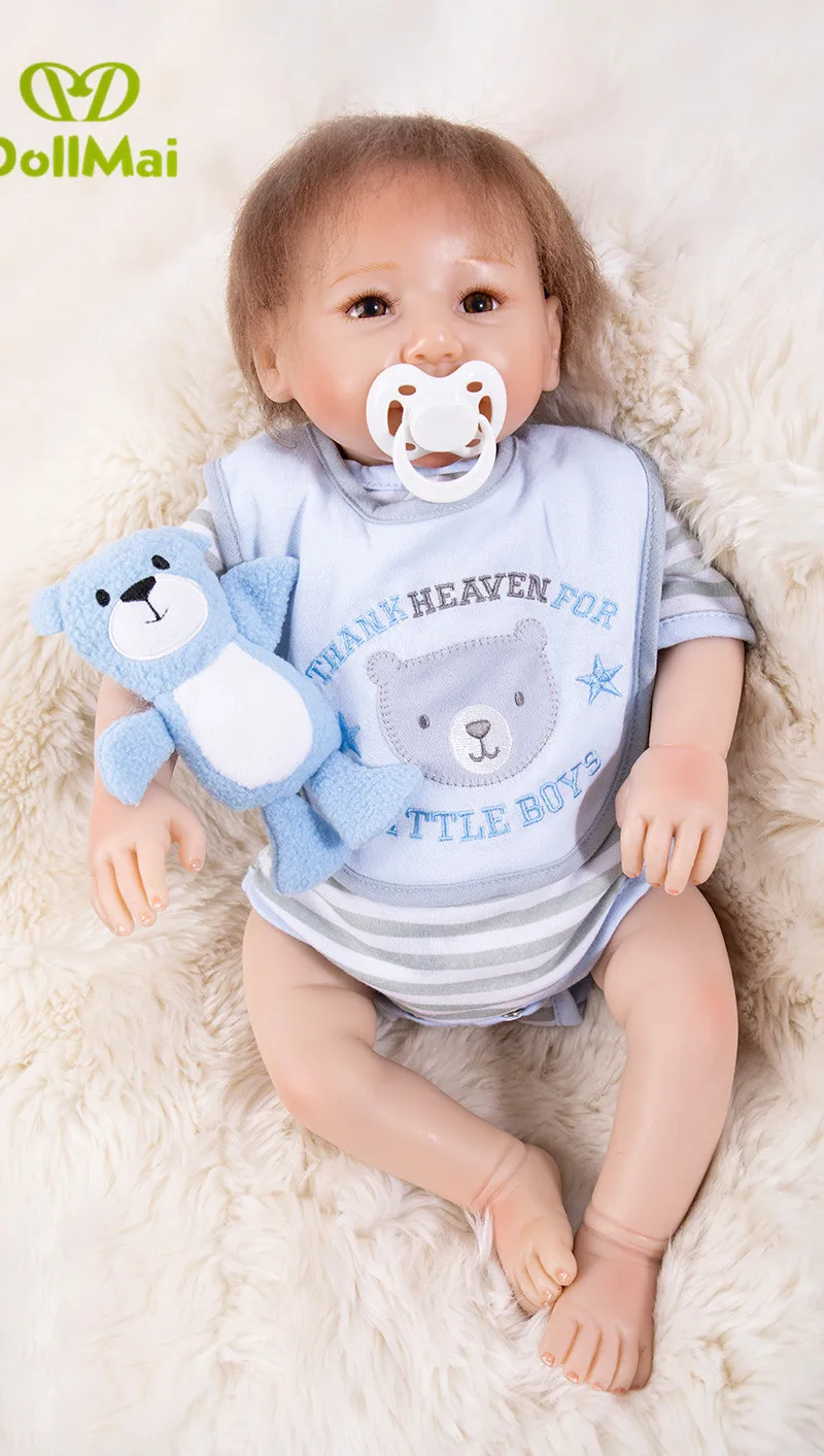 

Reborn boy dolls 45cm soft silicone reborn baby dolls toys for child girls gift fashion doll baby real alive bonecas