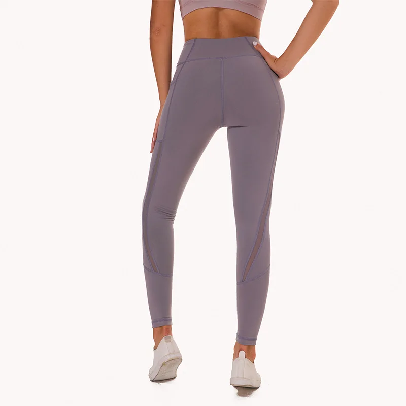 Colorvalue Sweatproof High Waist Sport Fitness Leggings Women Super Soft Nylon Squatproof Workout Yoga Tights with Side Pocket