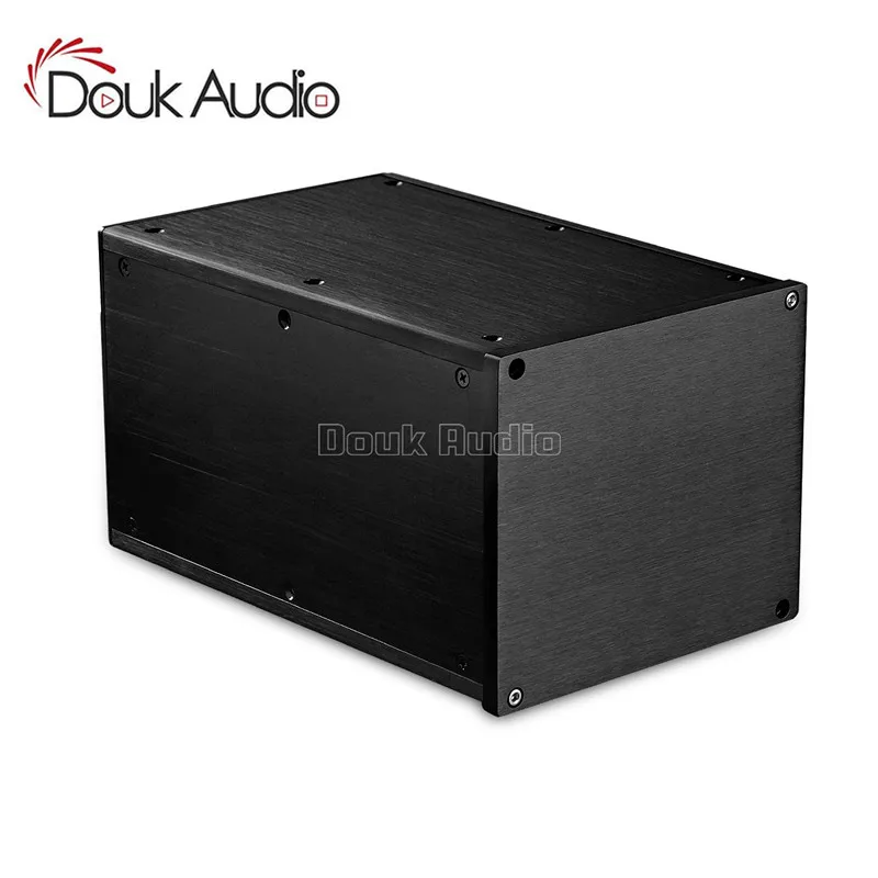 Douk аудио черный алюминиевый корпус усилителя шасси DIY чехол W161* H140* D251 мм