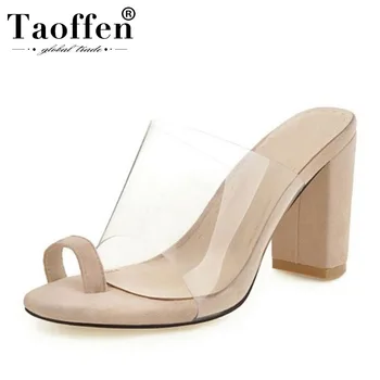 

TAOFFEN Super High Heels Plus Size 34-48 Women Sandals Summer Party Vacation Wedding Sexy Shoes Women Office Ladies Sandals