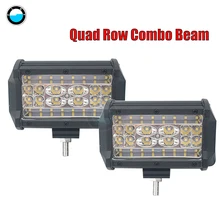 2018 Новый Quad ряд 5 дюймов светодиодный свет бар 5 дюймов автомобиля светодиодный лампы для мотоциклов фара для лодки ATV UTV внедорожник Jeep Грузовик