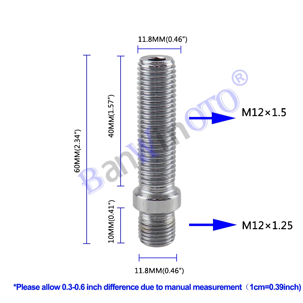 20 шт./компл. расширенные колеса шпильки преобразования высокий Луг болты/винт адаптер Комплект(M12x1.25, M12x1.5, M14x1.25, M14x1.5 - Название цвета: M12X1.25-M12X1.5