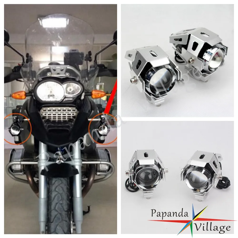 

2PCS 125W Motorcycle U5 LED Driving Fog Head Spot Light For Honda Suzuki Kawasaki BMW Bicycle Car Trucks Work Fog Light Custom
