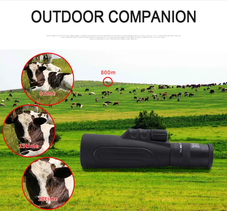 Cenário da Vida Prisma para a Caça Scokc Bak4 8 20x50 Alta Potência Zoom Monocular Lunetas fmc Telescópio Concertos Viajar Selvagem 19 Cheap Telescópio e binóculos