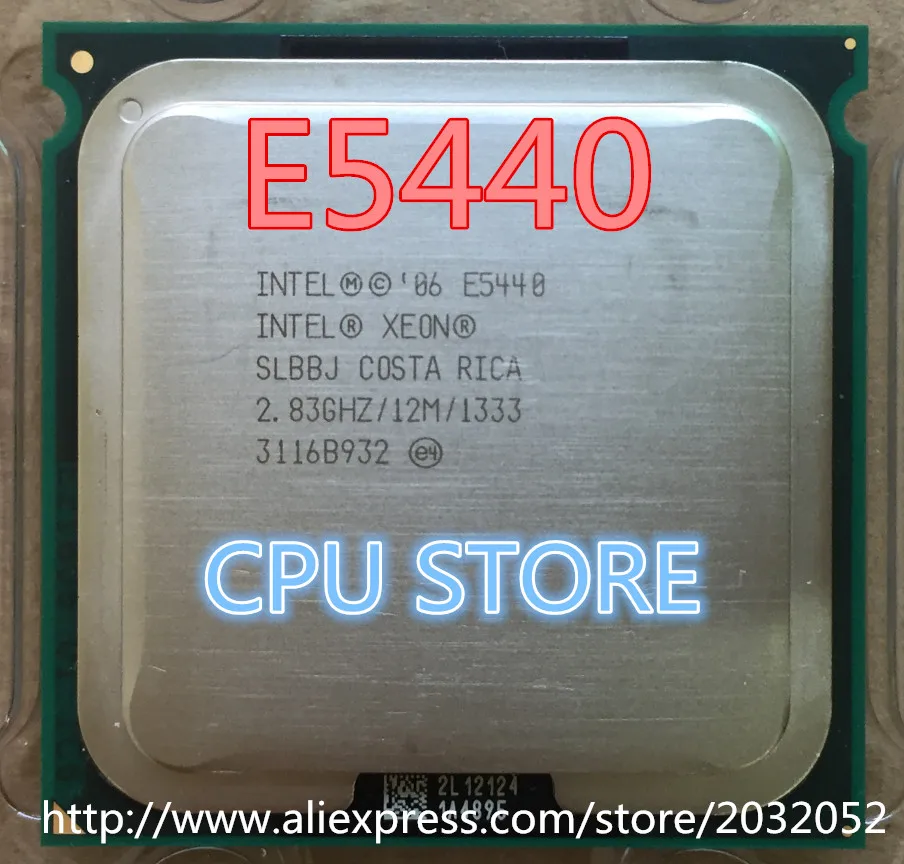 Серверный процессор Intel Xeon E5440/2,83 ГГц/LGA771/L2 кэш 12 МБ/четырехъядерный/(дайте два адаптера 771-775