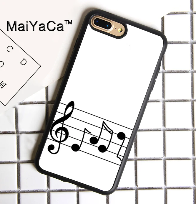 maiyaca treble staff music notes printed phone case for iphone staff music