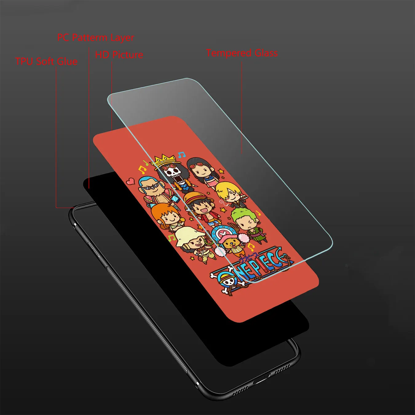 Lavaza цельный Luffy закаленное стекло чехол для телефона Apple iPhone XR X XS Max 8 7 6 6S Plus 5 5S SE 10