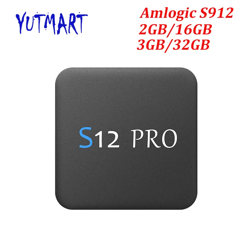 

S12 PRO Smart Android 7.1 TV Box Amlogic S912 Octa Core 3G 32G 2.4GHz/5.8GHz Wifi 4K BT4.1 Android TV BOX 2GB 16GB