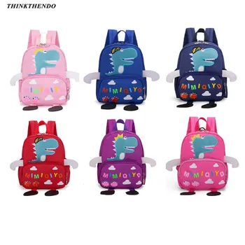 

THINKTHENDO Fashion Funny Cute Dinosaur Cartoon Animal Backpack Toddler Mini School Bag for Kids Age 1-3 Years Old 2019 New