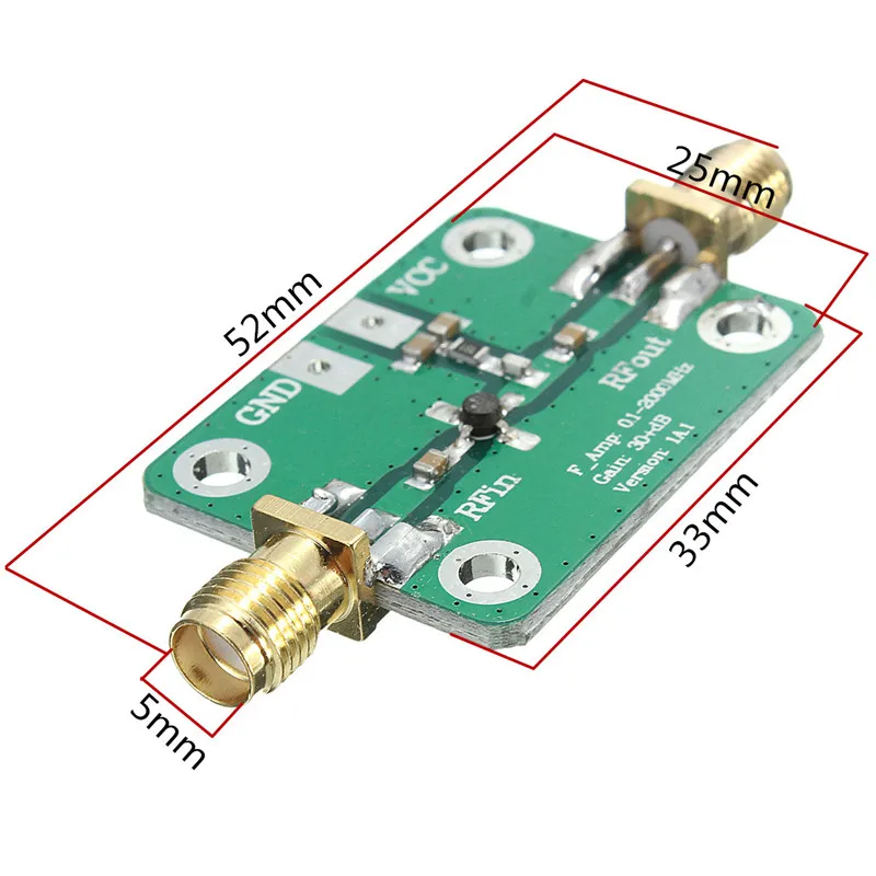 Новый 0,1-2000 мГц РФ широкополосный усилитель с высоким коэффициентом усиления 30dB малошумящий усилитель LNA развитию