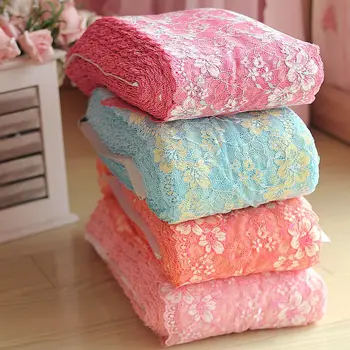 

Free shipping 16cm 6yds/lot Handmade Hair Decoration Fine Quality Flower Elastic Stretch Lace Trim Dress Skirt Lace Trim W112