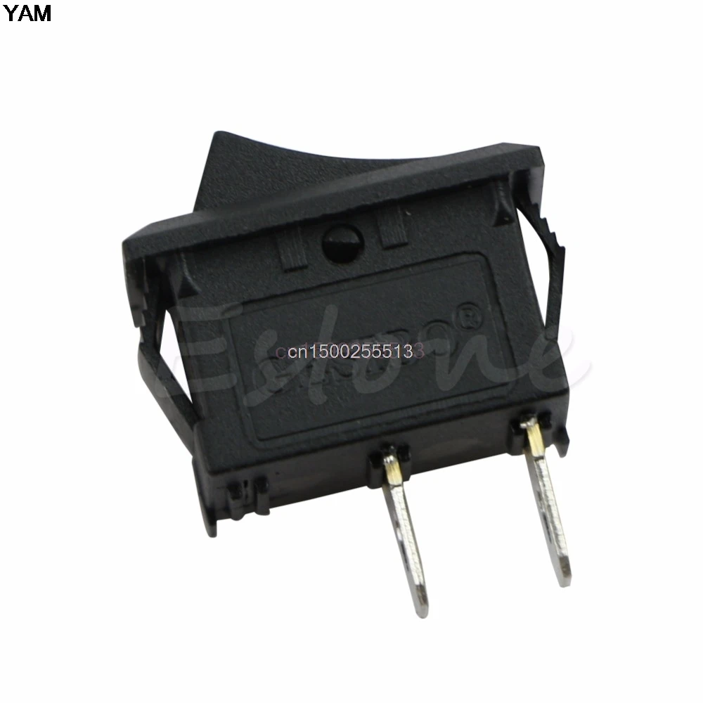 

Black White On/Off Rectangle Rocker Switch Car Boat Button KCD1-2Pin 250V 3A New