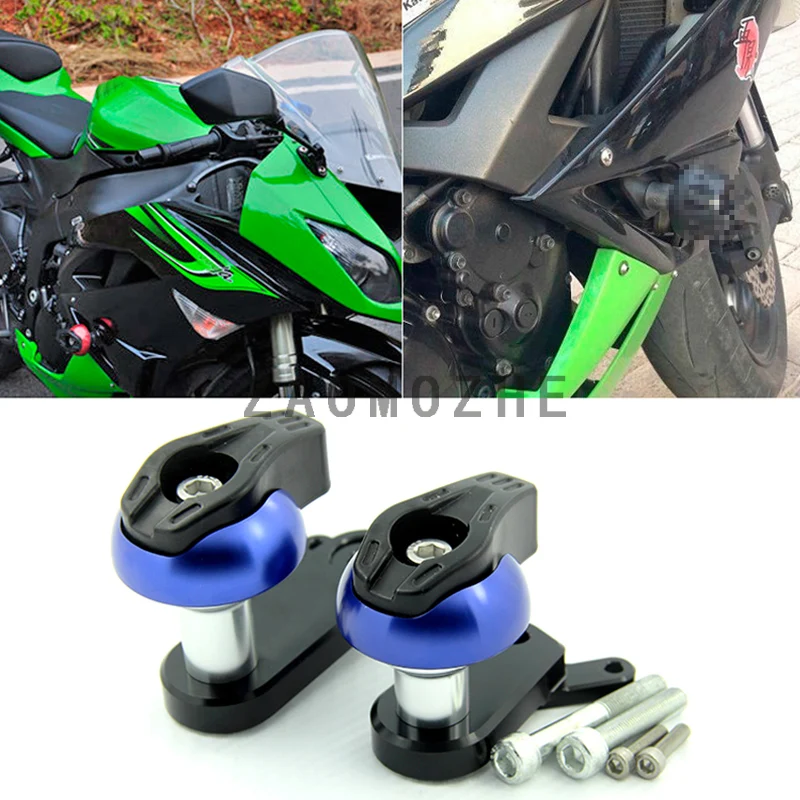 Для Kawasaki ZX 6R ZX6R 636 2009 2010 2011 2012 Мотоцикл CNC Краш Pad Рамка слайдер защита|Накладки и