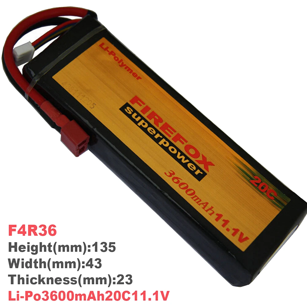 

1pcs 100% Orginal FireFox 11.1V 3600mAh 20C Li-Po AEG Airsoft RC Battery F4R36