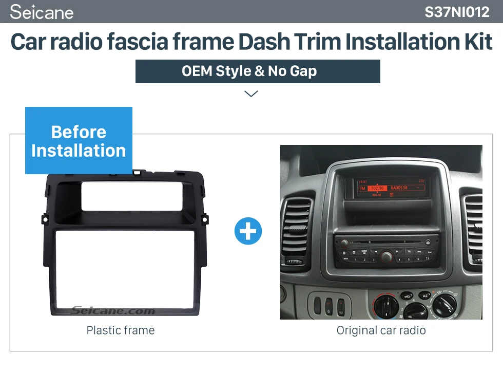 Seicane черный двойной Дин радио фасции Для Nissan Primastar монтажный комплект монтажная рамка панель DVD стерео плеер