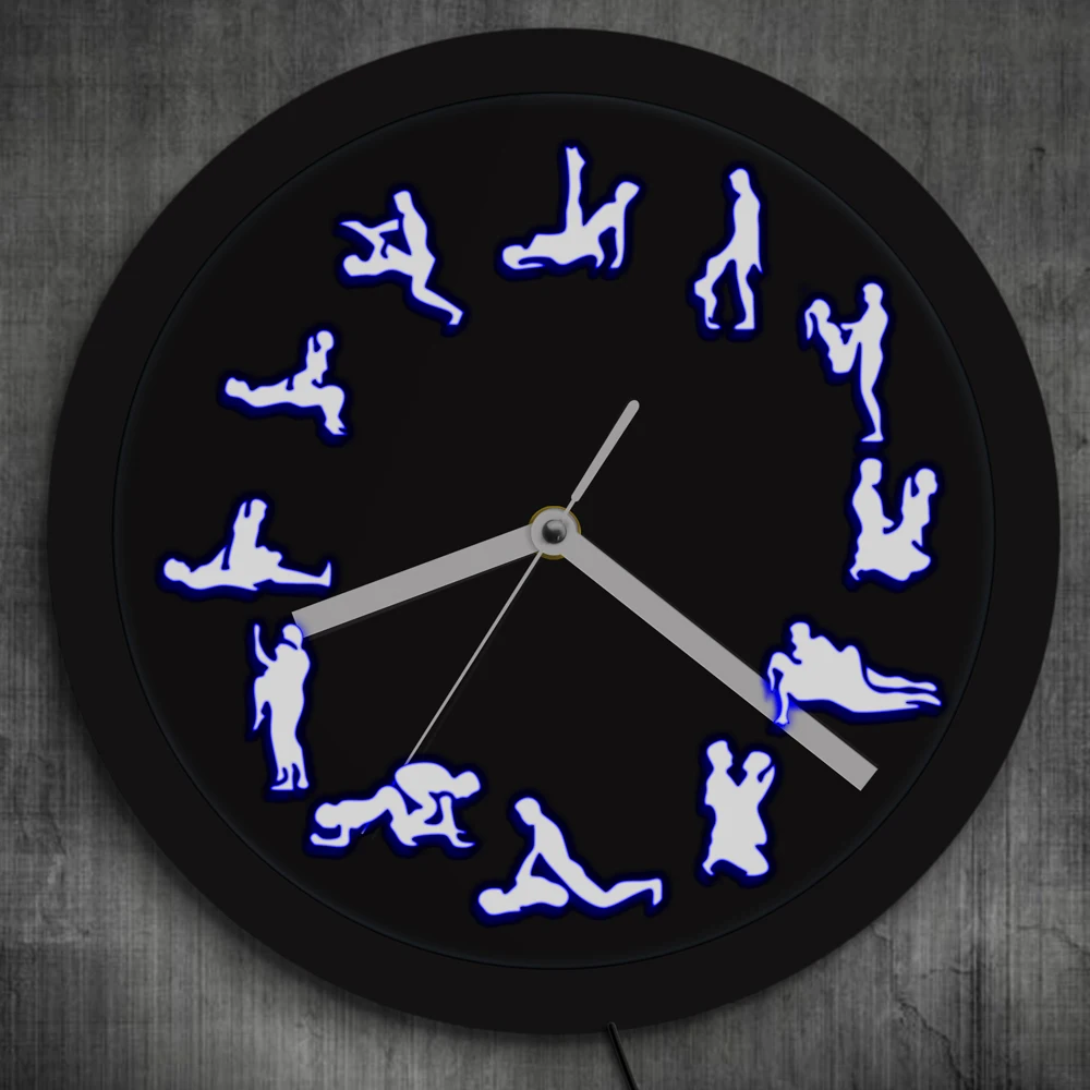1 шт., неоновые Настенные часы для ночного клуба, Светодиодный настенный Декор, Светящиеся Настенные часы для взрослых, девичник, Gfit