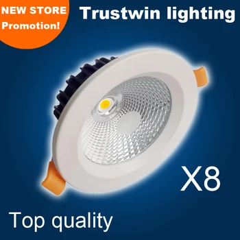 

High quality white aluminum 110V 240V 220V downlight LED recessed COB ceiling downlight LED for foyer living room shopping mall
