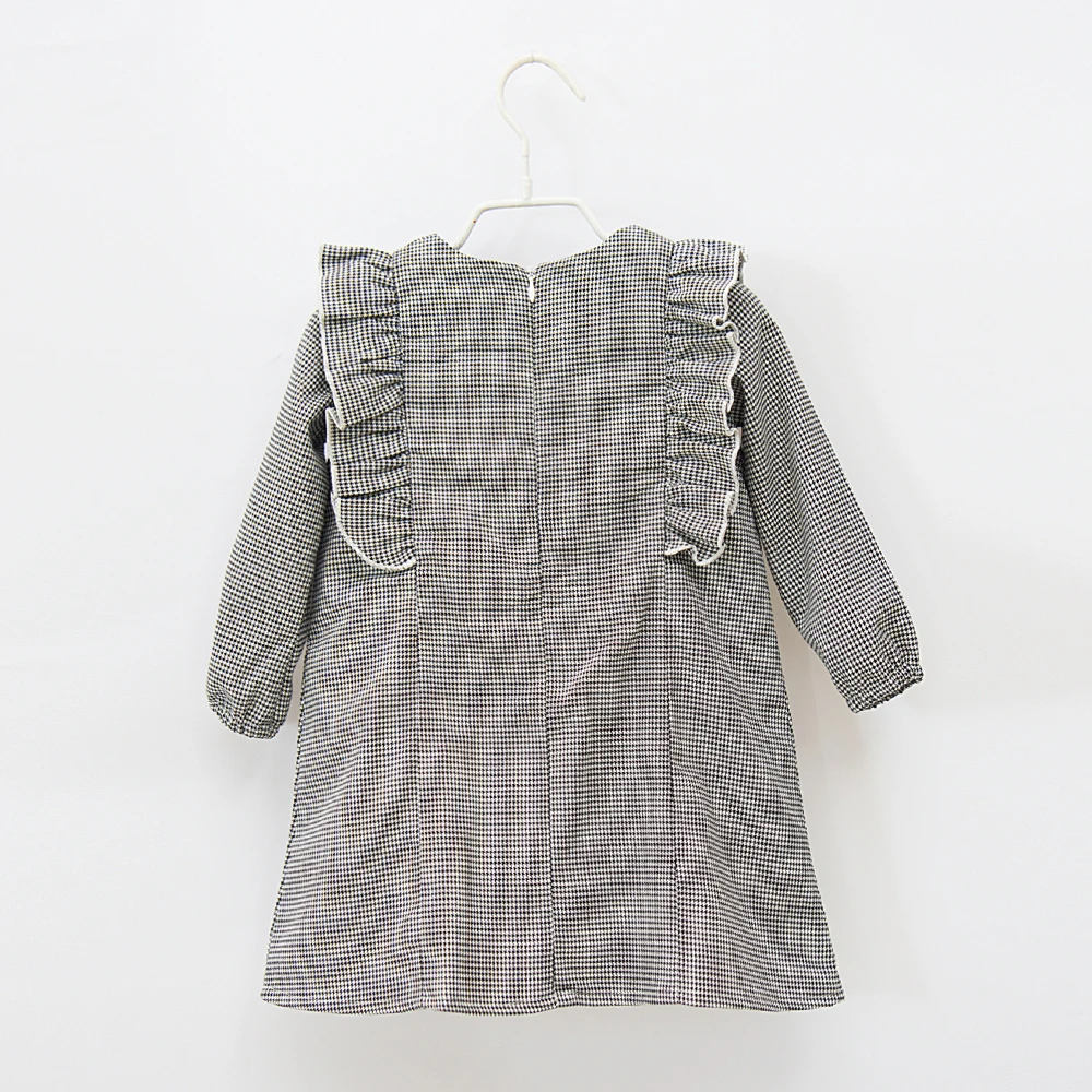 Dream Cradle, Baby Girls Long Sleeve Dress,Baby Tartan Outfit,Kids Plaid Outfit for School,Vintage Sweet Dress Toddler Birthday (10)