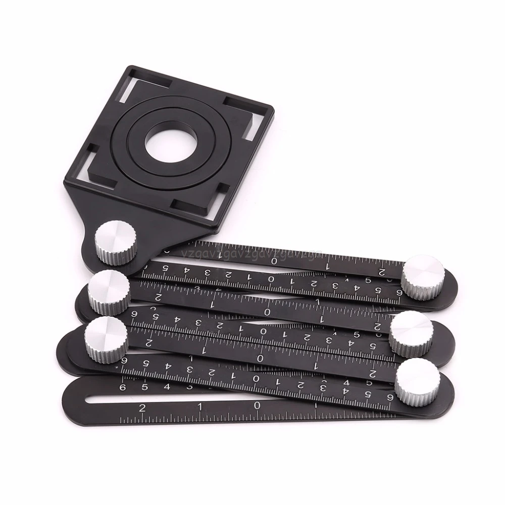

6 Folding Ruler Tile Hole Positioning Multi Template Angle Rulers w/ Drill Guide for Puncher Carpentry Mr15 19 Dropship
