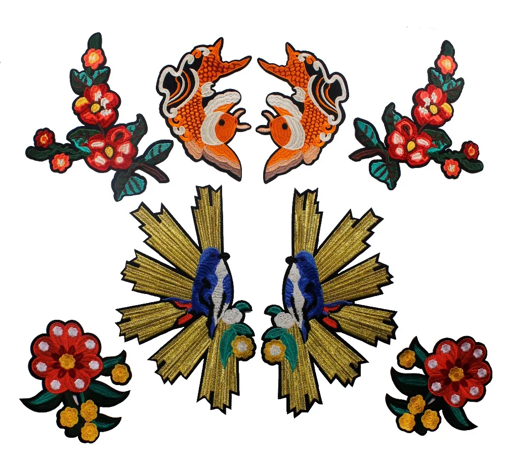 1lot-15pieces-Dragon-Birds-Flower-Design-Iron-on-Patches-Applique-Lace-Fabric-Patches-Clothes-Bags-Decorated (1)