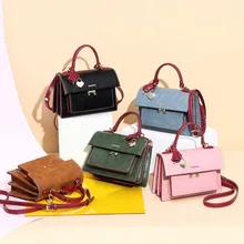 Новинка, Корейская версия, модная сумка, искусственная кожа, на плечо, Маленькая женская сумка, Гуанчжоу, женская сумка, поколение 1038