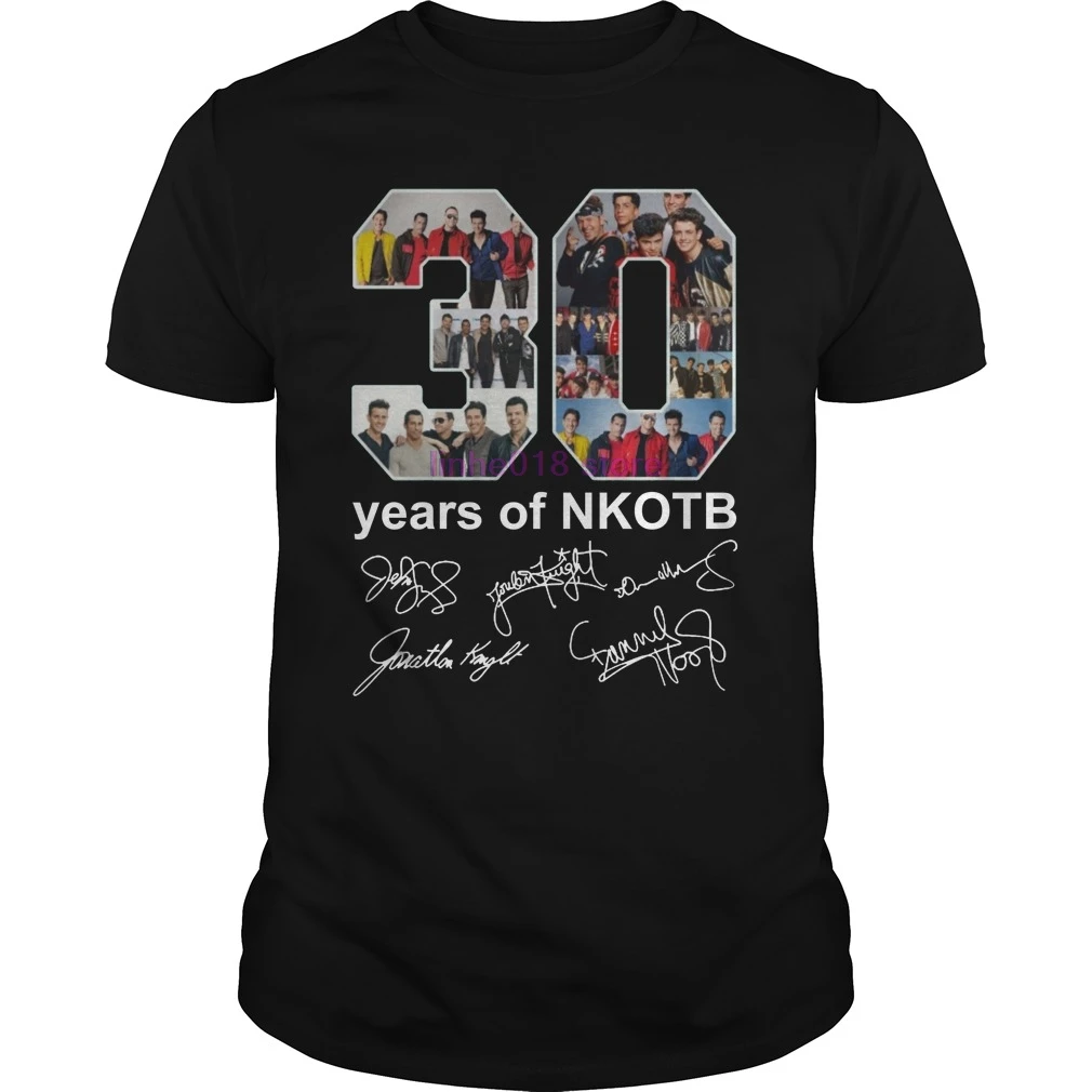 

GILDAN 2019 brand men shirt 30 years of NKOTB signatures shirt