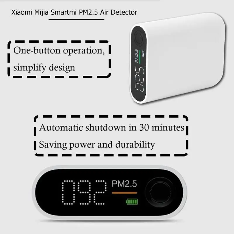 Xiao mi jia Smart mi PM2.5 детектор воздуха портативный монитор качества воздуха mi Smart PM2.5 Тестер светодиодный экран "умные" аксессуары для дома