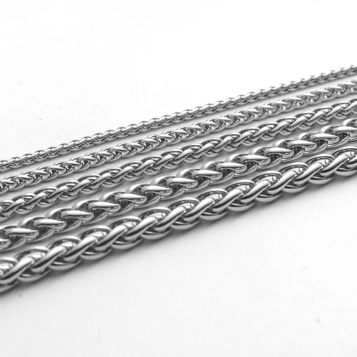1pc Male Stainless Steel Keel Necklace Chain 2.5/3/4/5/6mm Round Circle 20'' 27'' Basic Chain