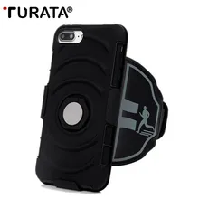 TURATA 3 в 1 бегущий спортивный ремень на руку чехол для iPhone 7/7plus телефонные чехлы крышка со съемное кольцо Пряжка стенд Fundas