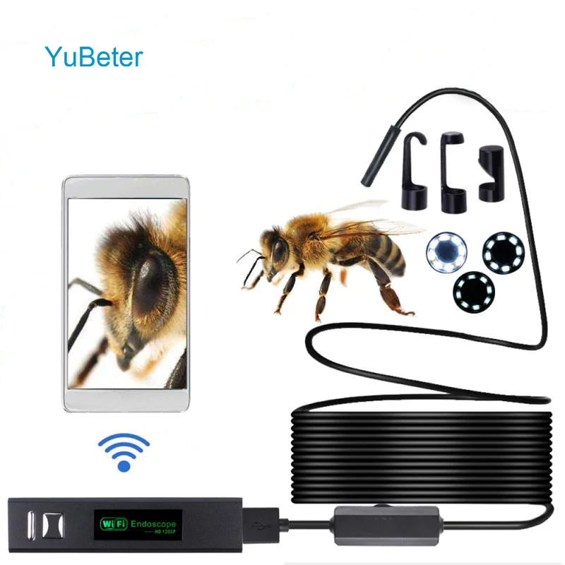 

YuBeter WiFi Endoscope Camera MiNi USB Inspection Camera for Phone Video Endoscope Borescope for IOS Android 1/2/3.5/5/10 Meter
