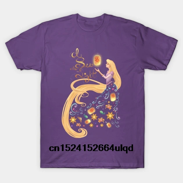 

100% Cotton O-neck Custom Printed Tshirt Men T shirt I See The Light... - Rapunzel Women T-Shirt