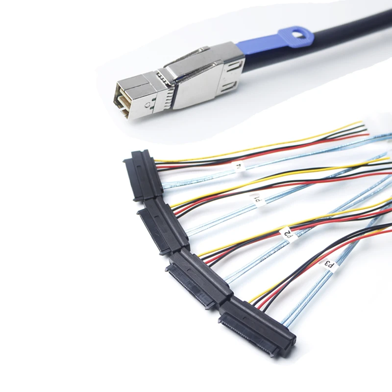 Кабель питания ult-best Mini SAS 3 0 HD SFF-8644 to 4x 29 Pin Женский с 4-контактным кабелем Molex для