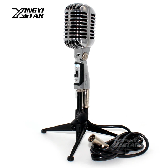 Support de Microphone filaire professionnel Vintage, micro