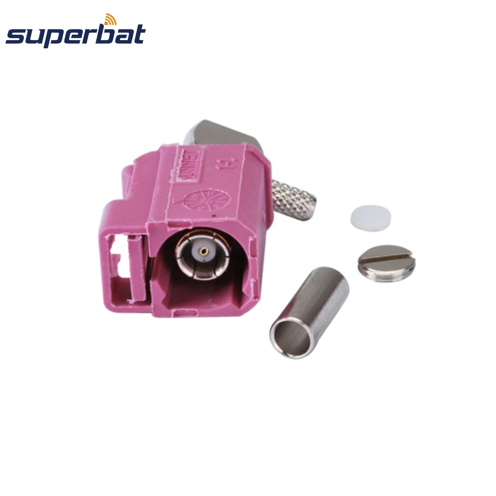 

Superbat 10pcs RF Connector Fakra crimp Jack Female Right Angle Key Code H Violet for Radio controlled keyless heating