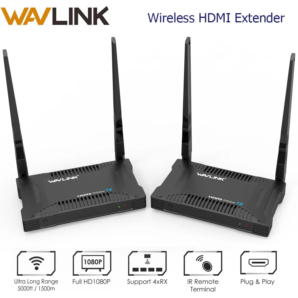 

Wireless 1080P Wireless HDMI Extender HDMI Transmitter and Receiver 5G 802.11ac 1920x1080@60Hz HD video transmission VGA Port