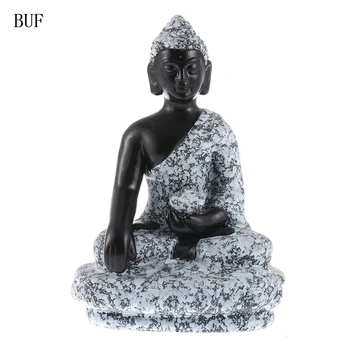 

BUF Buddhism Adornment Buddha Statue Tathagata Thailand Yoga Mandala Buddha Sculptures Resin Craft Amitabha Buddha Statue