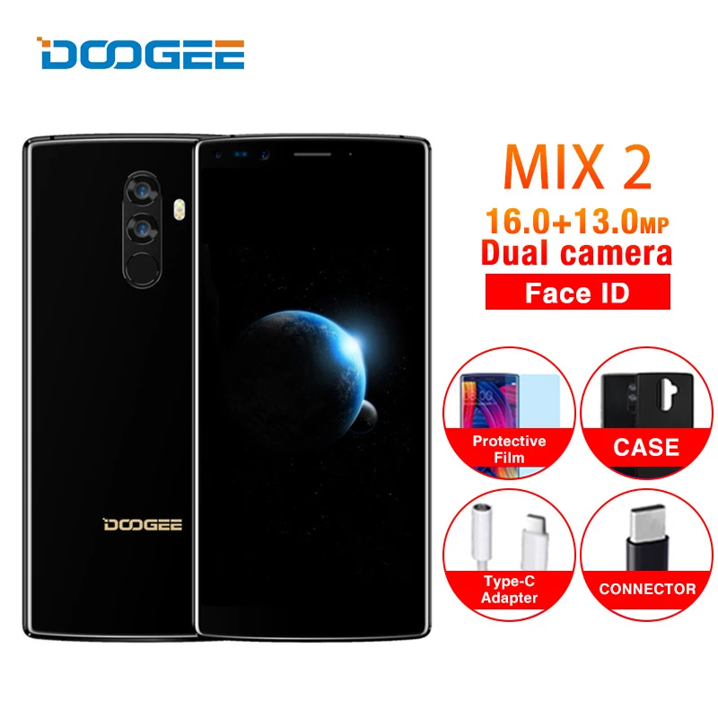 Doogee Mix 2 5 99 дюймов FHD + 18:9 мобильный телефон Andorid 7 1 P25 Восьмиядерный 6 ГБ Оперативная